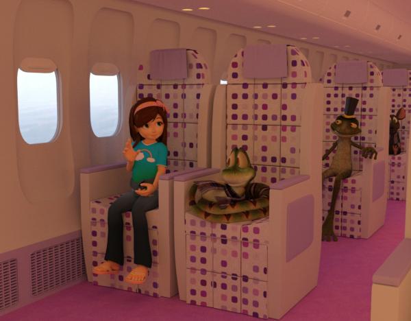 Airline cabin Daz Studio