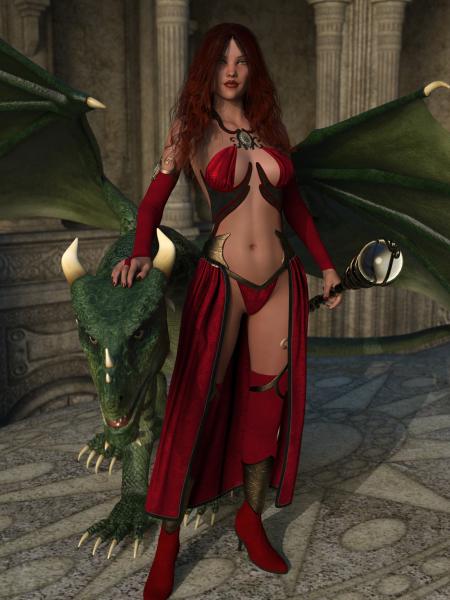 Girl and Dragon