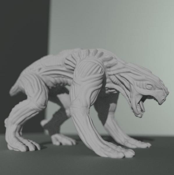 Aline Animal 3d Printable - High Poly