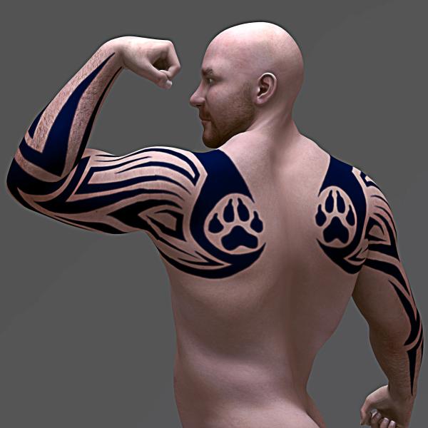 Tattoo Add-on for GDU Erastus for Genesis 3 Male