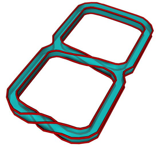 Relatives of Moebius Strip: Double Ring