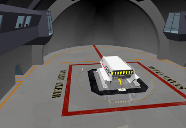 TOS Hanger Bay in OBJ Format - Open & Closed Doors - 3D Model