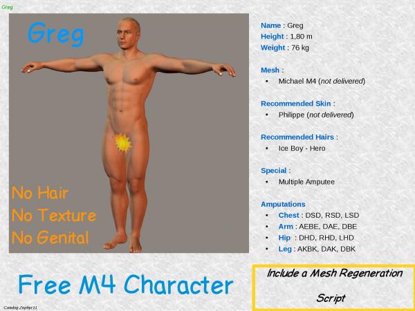 Greg M4 Free Character