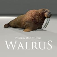 Walrus Prop for Poser and DAZ Studio