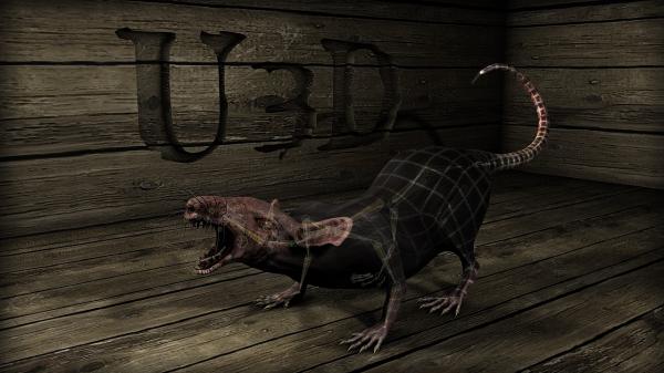 Monster Rat Rigged for Unwrap 3D (U3D) plugin