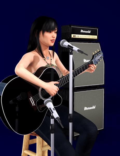 Mieko Unplugged - 3D and 2D Art - ShareCG