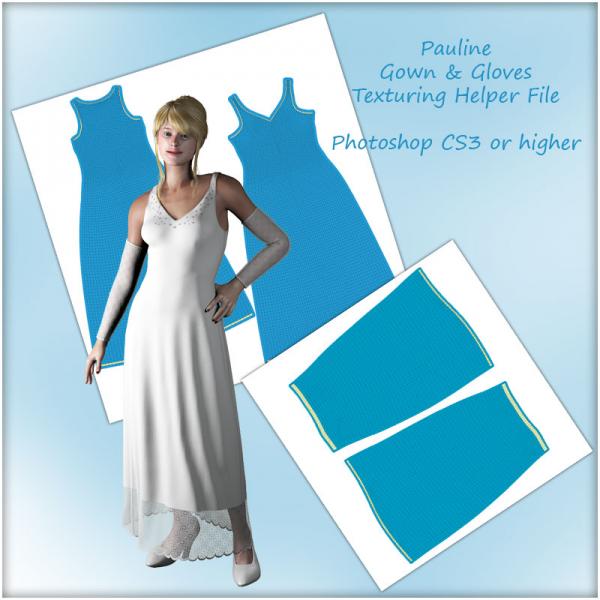 Texturing Helper for Pauline Gown and Gloves