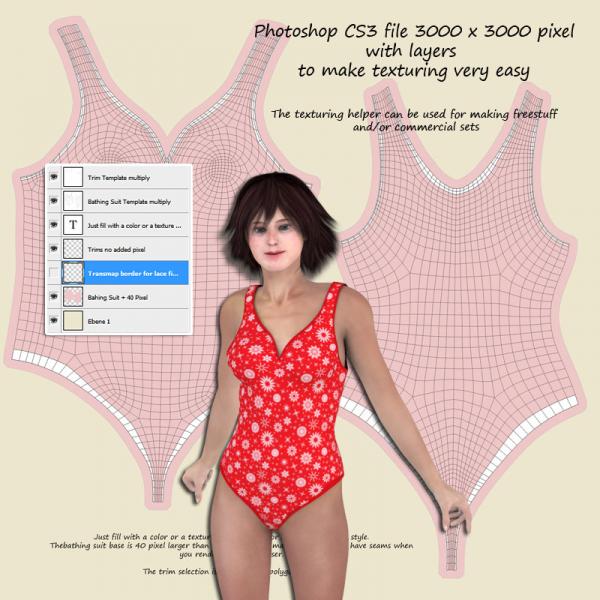 Texturing Helper for Pauline Bathing Suit