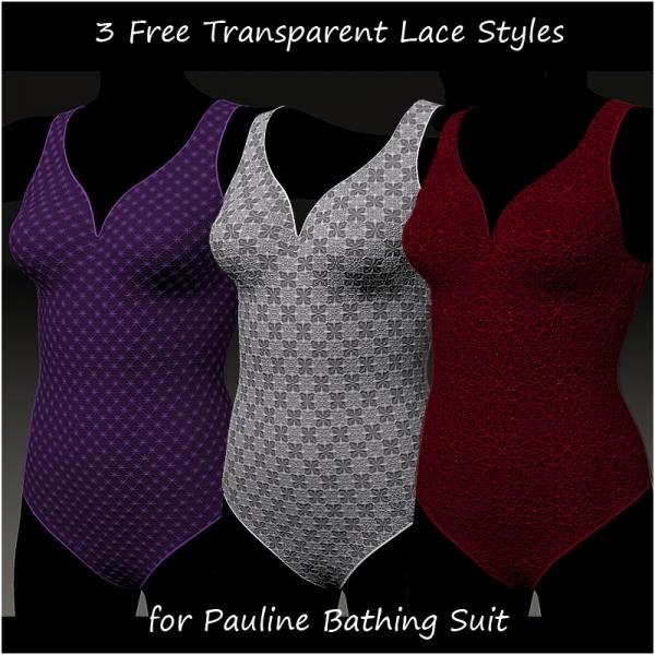 3 Lace Styles for Pauline Bathing Suit