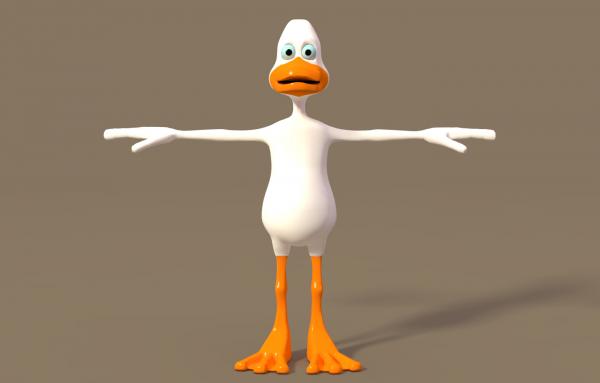 Toon Duck - rigged