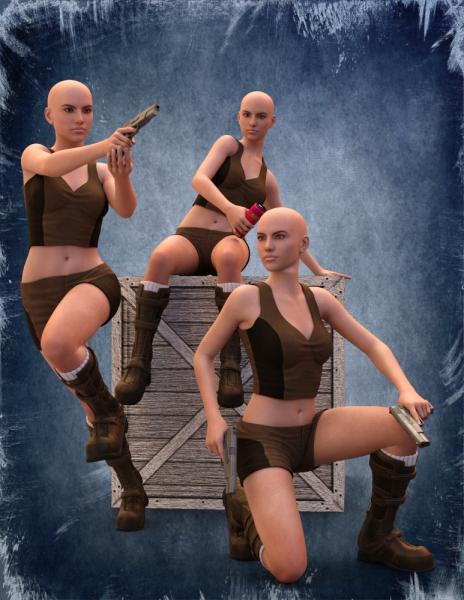 A few poses For genesis 3 female map 3