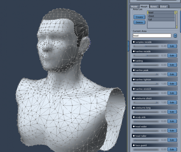 Carrara LowPoly Conforming Dynamic Hair ColliderM4