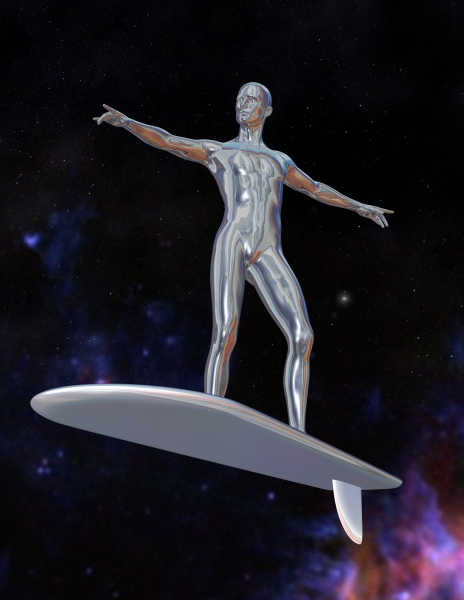 Silver Surfboard