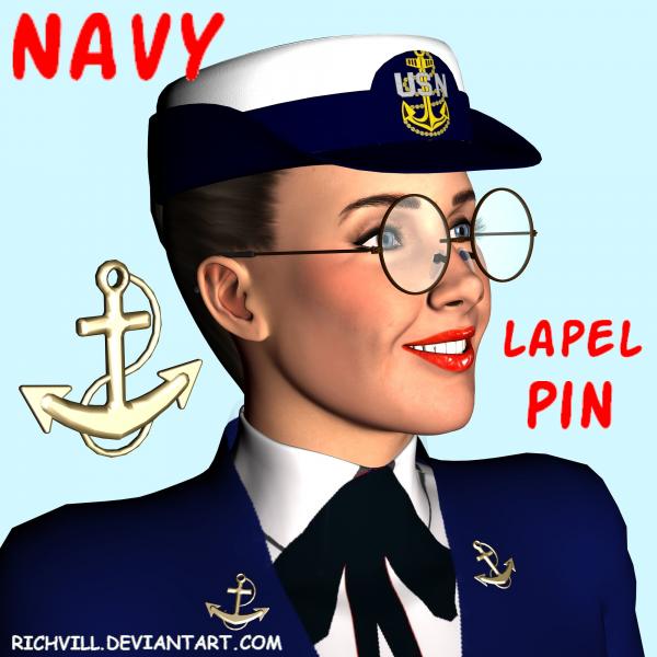 Navy Lapel Pin