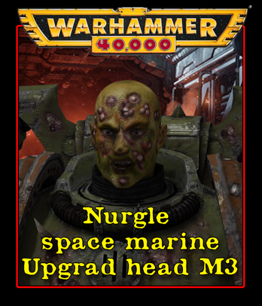 Nurgle space marine Upgrad head M3