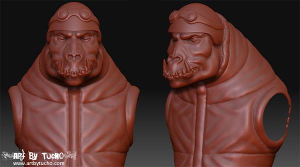 Dominance war: Zbrush gunner head