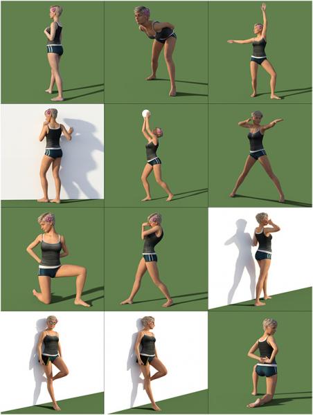 A set of Genesis 3 Female poses