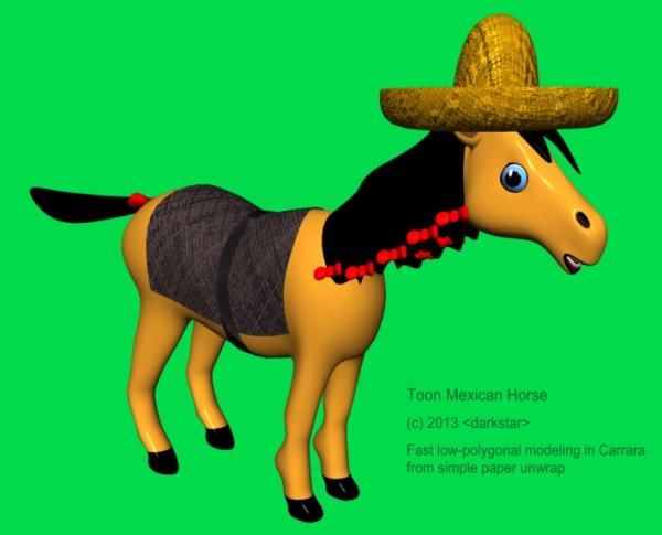 Toon Mexican Horse Yellow