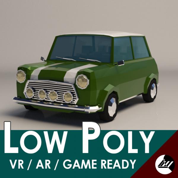 Low-Poly Cartoon Small City Car