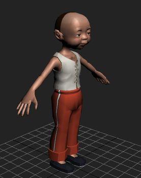 A Ready To Animate Chinese Boy