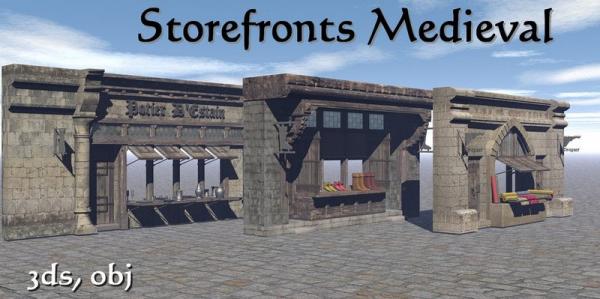 3 storefronts medieval