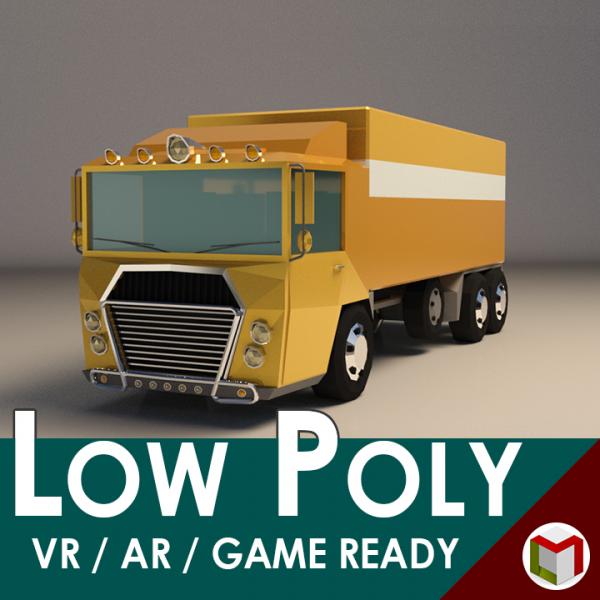 Low-Poly Cartoon Cargo Truck