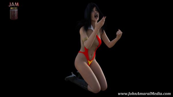 Vampirella On Her Knees