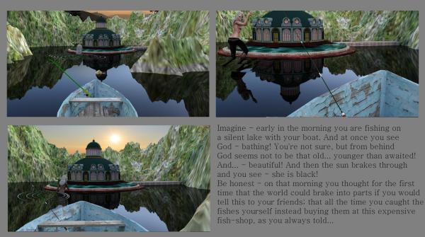 God is bathing...