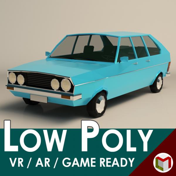 Low Poly Sedan Car 03