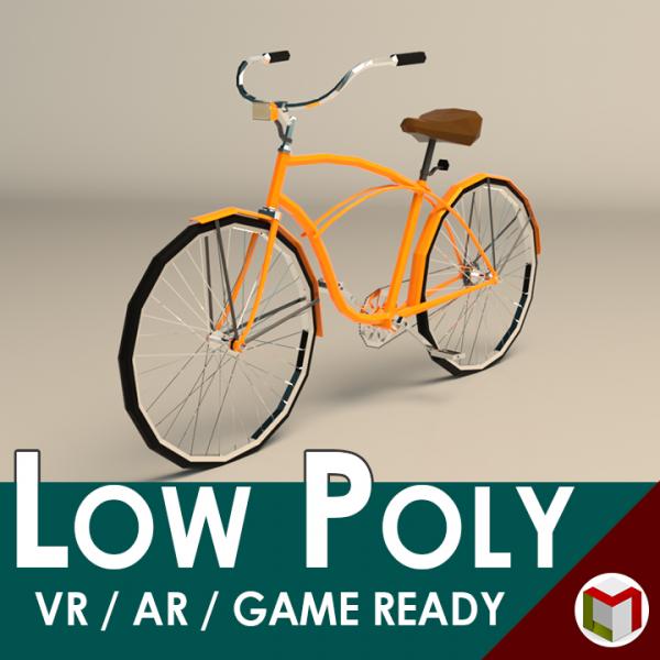 Low Poly Vintage Cruiser Bike