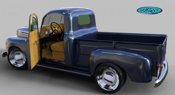 &#039;50 FORD PickUp donkerblauw