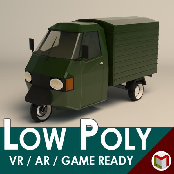 Low Poly Three Wheeled Van 02