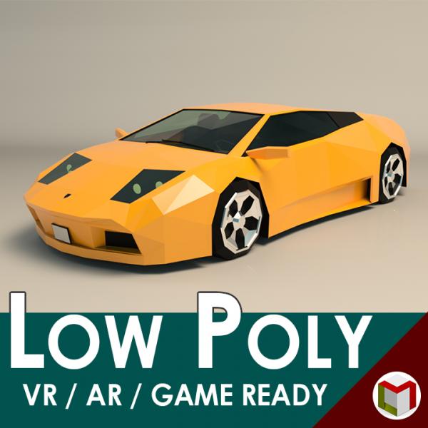 Low Poly Sports Car 02