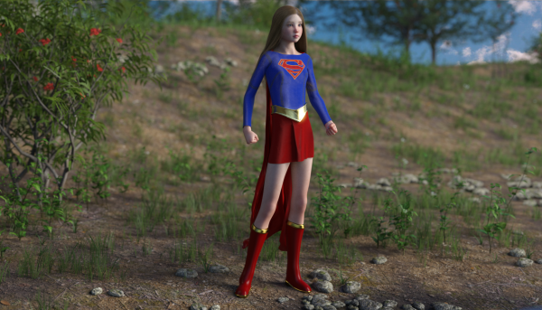 Typical Supergirl outfit for G8F, with dForce