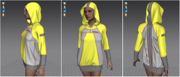 Marvelous Designer Garment - Female Hoodie Activew