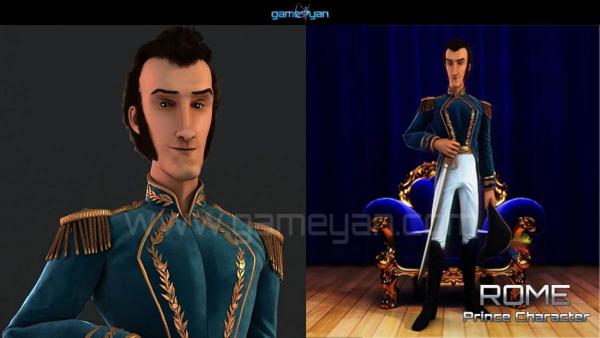 Rome 3D Prince Character Animation Modeling Design