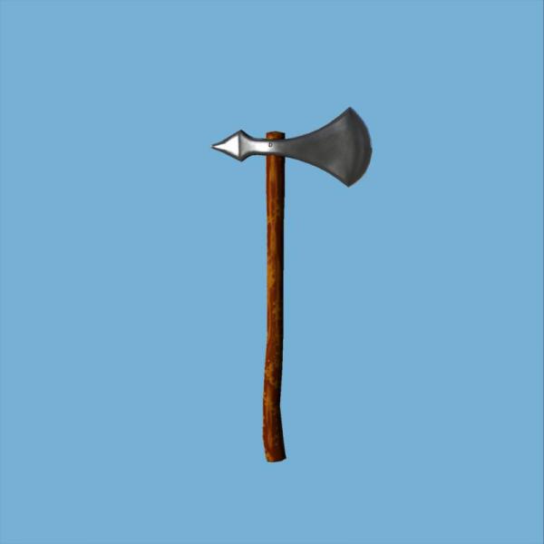 Axe for Barbarian Daz Studio Format Untextured