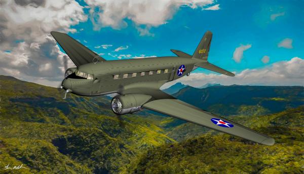 USAAF Texture for Pedro Caparros Douglas DC-2 C-33