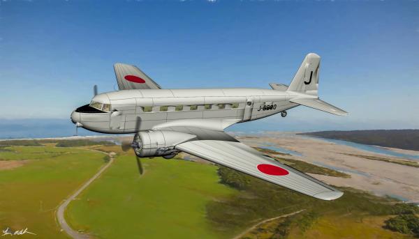 Nakajima,Tess,Airliner, Douglas DC-2 by Pedro