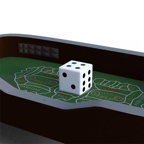 Craps Table and Die - Toon - Daz Studio Props