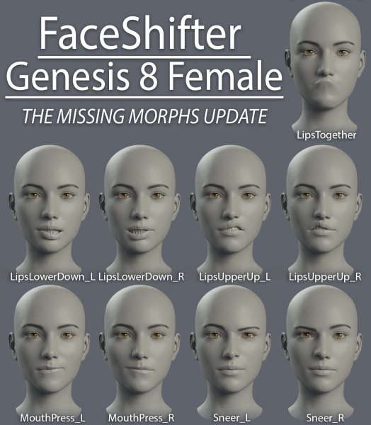 FaceShifter G8F Missing Morphs Update