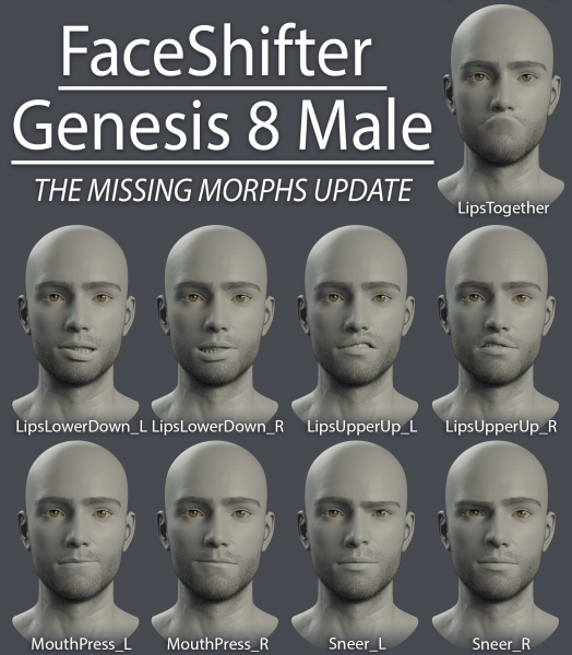 FaceShifter G8M Missing Morphs Update