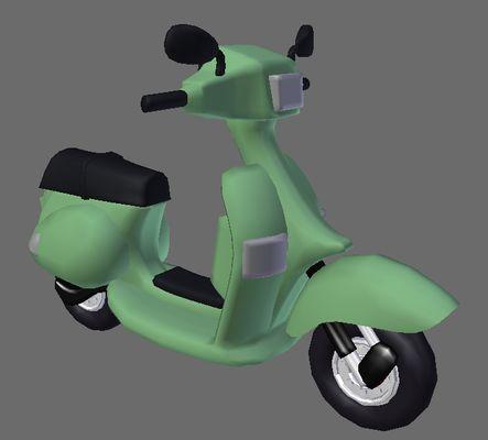 a very cute cartoon motorbike