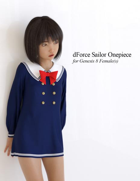 dForce Sailor Onepiece for Genesis 8 Female(s)