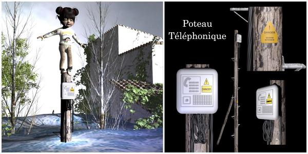 Poteau téléphonique