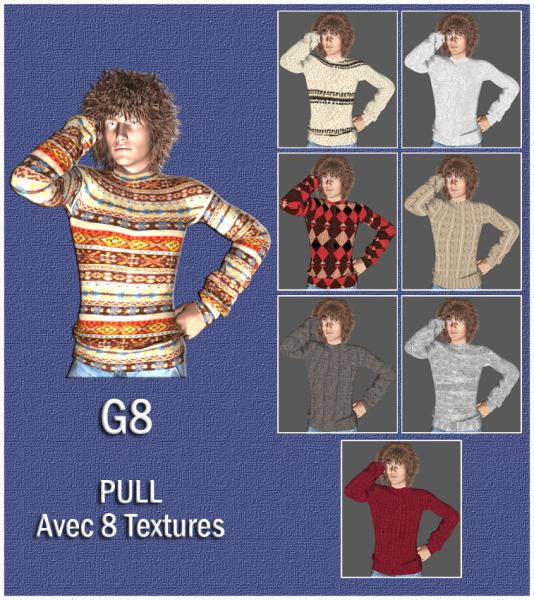 Pull 01 pour Genesis 8 Male