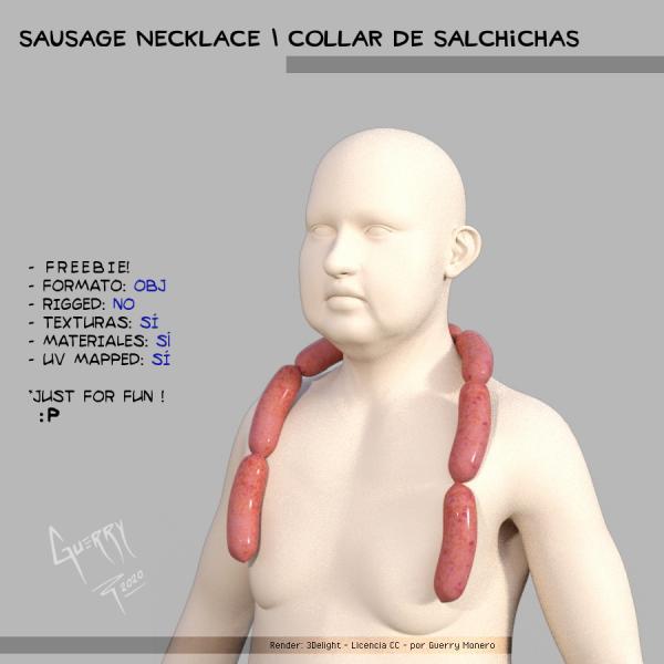 Sausage necklace | Collar de salchichas