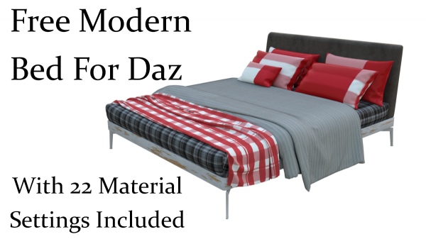 Modern Bed - 22 Material Options