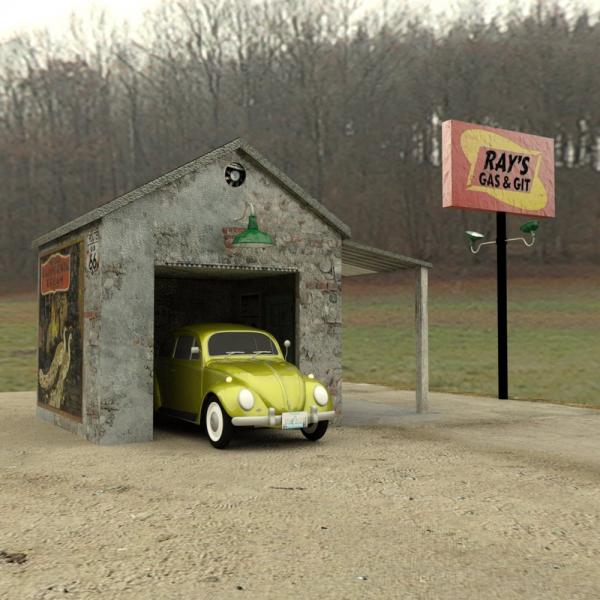 Gas N Git Station (for DAZ Studio)