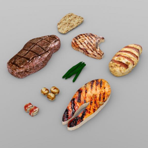 Grilled Food (for DAZ Studio)